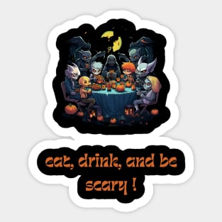 Spooky Squad Gathering Sticker